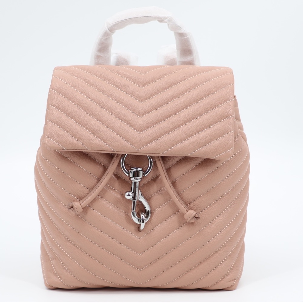 New Rebecca Minkoff Edie Flap Quilted Leather Backpack - Picture 12 of 13